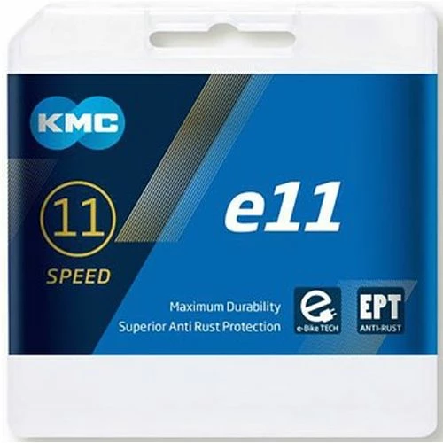 KMC - E11 EPT - Chaîne Compatible 11 Vitesses - 122 Maillons 1 KMC - E11 EPT - Chaîne Compatible 11 Vitesses - 122 Maillons