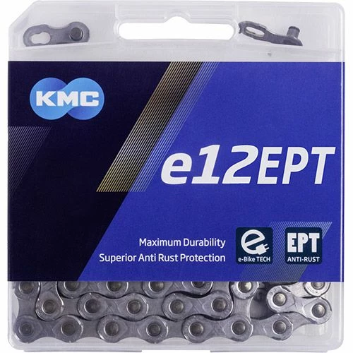 KMC - E12 EPT - Chaîne Compatible 12 Vitesses - 130 Maillons 1 KMC - E12 EPT - Chaîne Compatible 12 Vitesses - 130 Maillons
