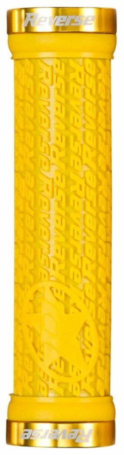 Reverse Components Reverse - Poignées Stamp Lock On Ø30mm X 135mm -Pas Cher Le Vélo Branché Magasin reverse poignees stamp lock on jaune dore 3840x2160