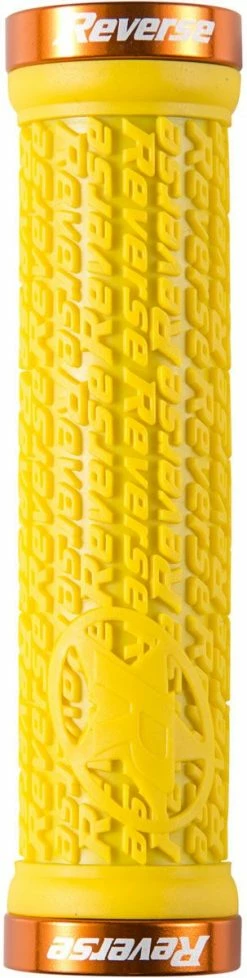 Reverse Components Reverse - Poignées Stamp Lock On Ø30mm X 135mm -Pas Cher Le Vélo Branché Magasin reverse poignees stamp lock on jaune orange 3840x2160