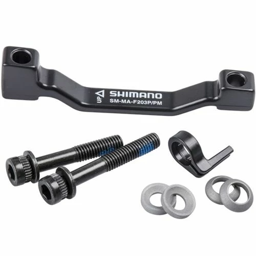Shimano - Adaptateur De Frein à Disque (étrier De Frein PM Pour Fourche/cadre PM - De 180mm à 203 Mm 1 Shimano - Adaptateur De Frein à Disque (étrier De Frein PM Pour Fourche/cadre PM - De 180mm à 203 Mm