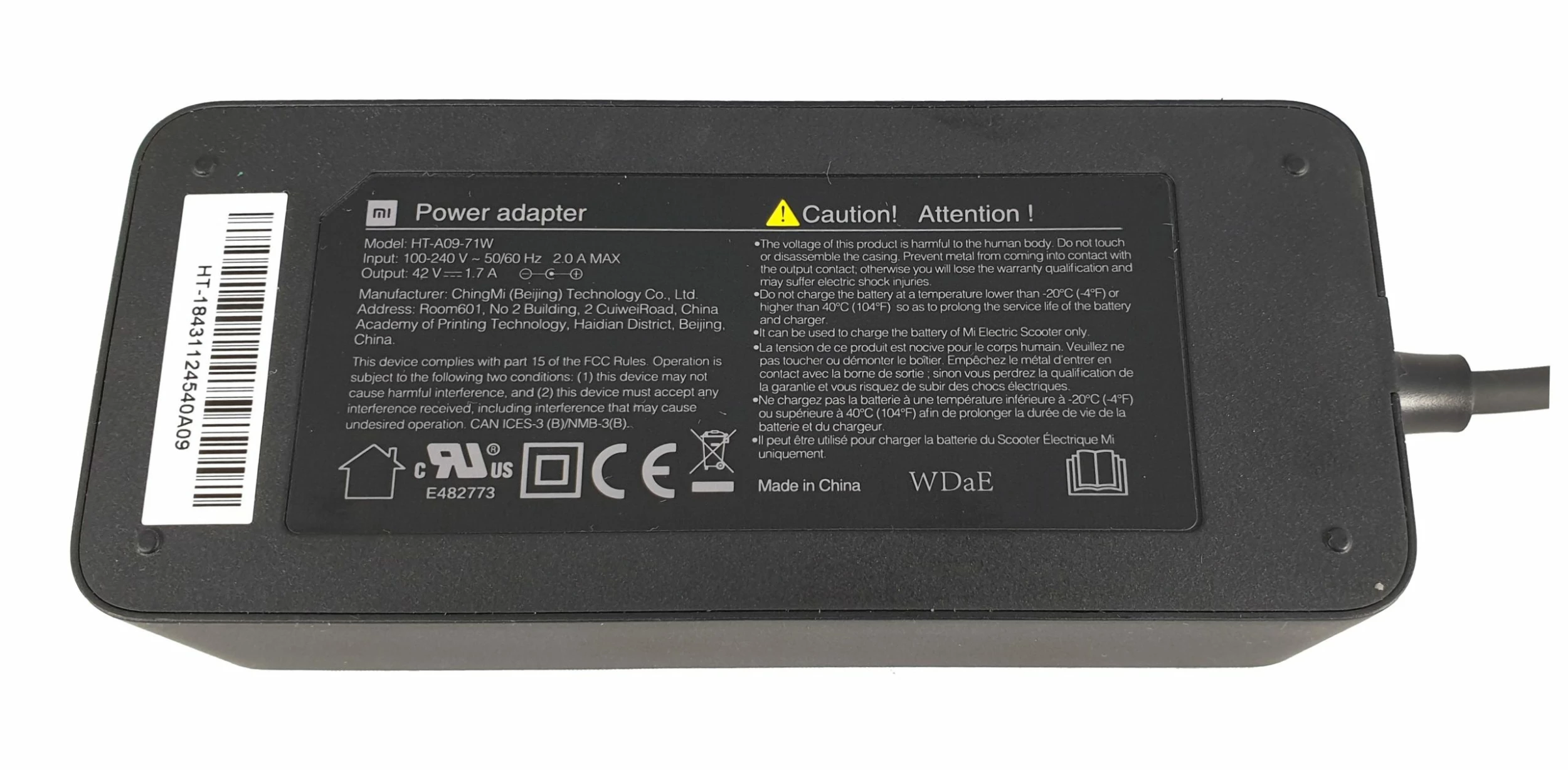 Xiaomi - Chargeur 42V Pour Trottinette électrique MI M365 4 Xiaomi - Chargeur 42V Pour Trottinette électrique MI M365 – Image 4